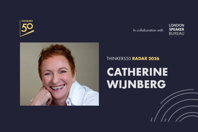 Thinkers50 Radar 2026 announcement highlighting Catherine Wijnberg as a top global management thinker.